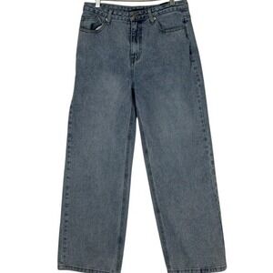 66‎ GIRLS PREMIUM DENIM MONSTER JEAN Wide Leg Light Wash Jeans XL  Y2K